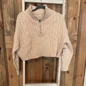 Arizona Jean Company Beige Cable Knit Crop Top